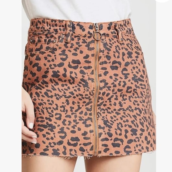 Free People Women's Zip It Up Printed Miniskirt, Pineapple Combo - Picture 2 of 8